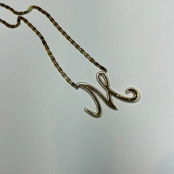 💎NWT LANA MALIBU INITIAL NECKLACE “M” 14 K GOLD & DIAMOND - Picture 11 of 17